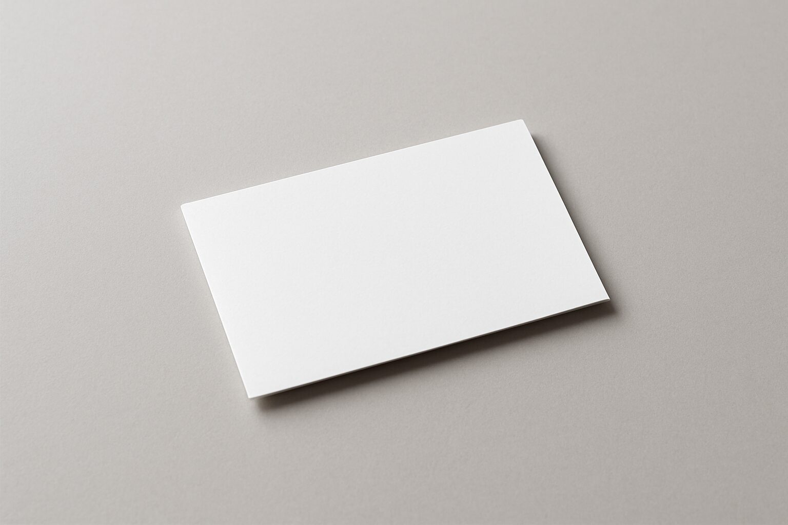A blank white card on a gray background